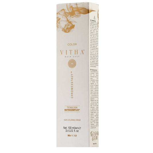 Vopsea de par permanenta Vitha Chromextasy, amestec 1 la 1.5, Color 10.33 blond auriu intens, 100 ml